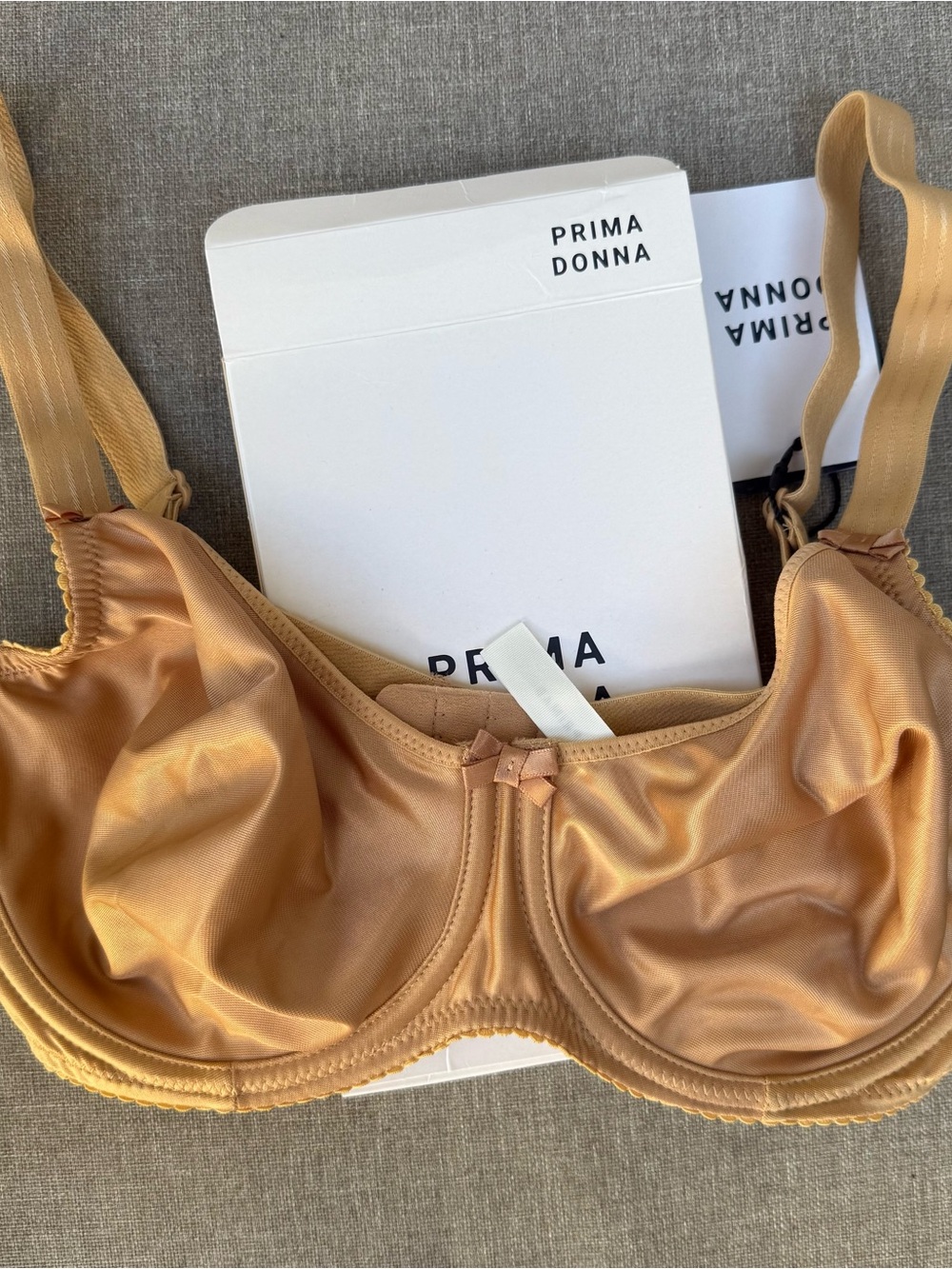 Prima Donna Cognac Satin Bra